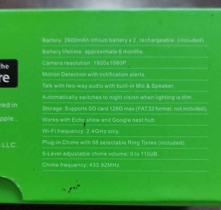 VideoPorteiro WOOX com Camera e Campainha