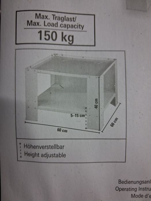Podstawka pod pralkę metalowa