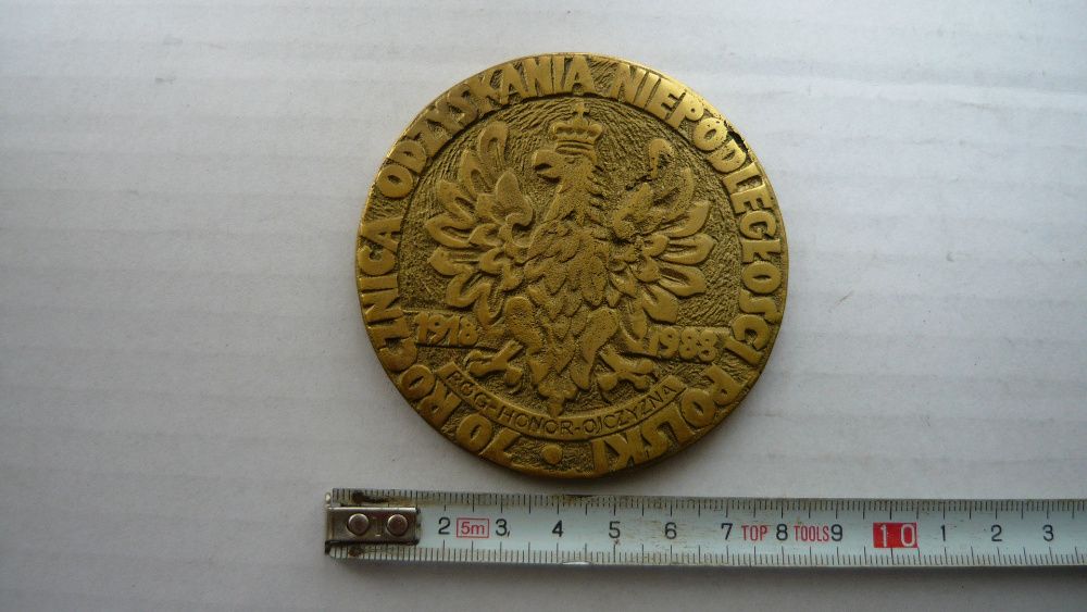 Medal Józef Piłsudski Pierwszy Marszałek Polski 70 niepodległości 1988