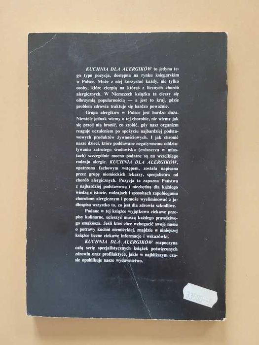 Książka kucharska dla alergików J. Schindler J. Brackle B.Karch