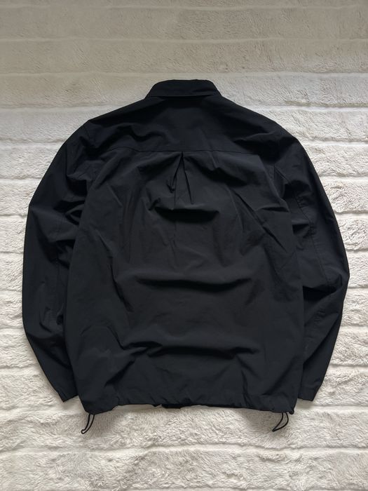 ZARA (M) Overshirt Polo Black Nylon мужской овершот рубашка поло ориги