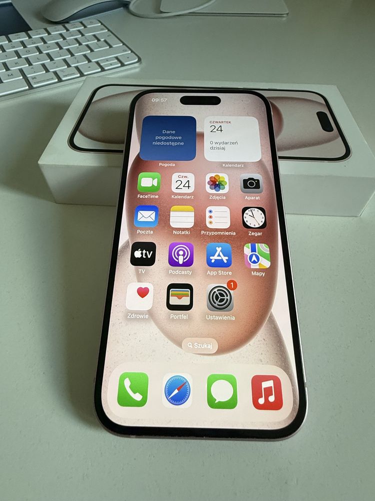 iPhone 15 128gb Pink Stan Idealny Oryginalna Bateria 97%