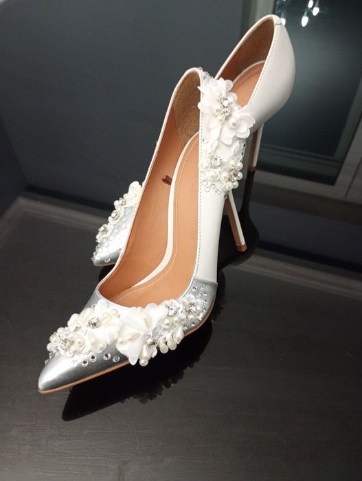 Buty ślubne wyjątkowe ręcznie zdobione