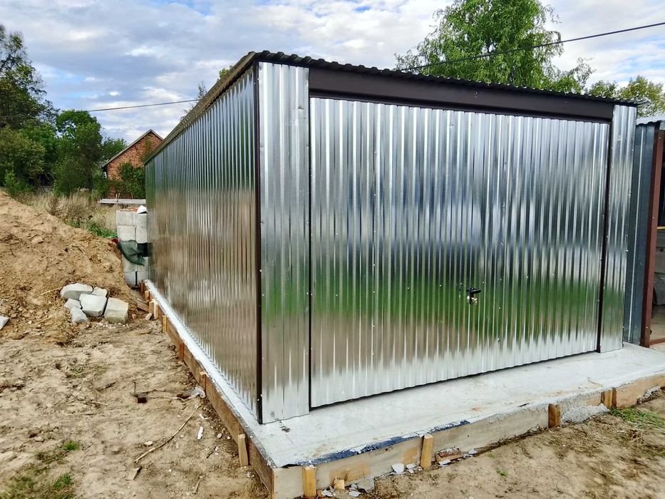 Garaż blaszany 3x5 Ocynk