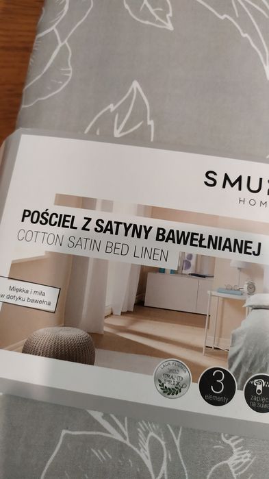 Pościel 160x200 satyna bawełniana dwustronna - Smukee