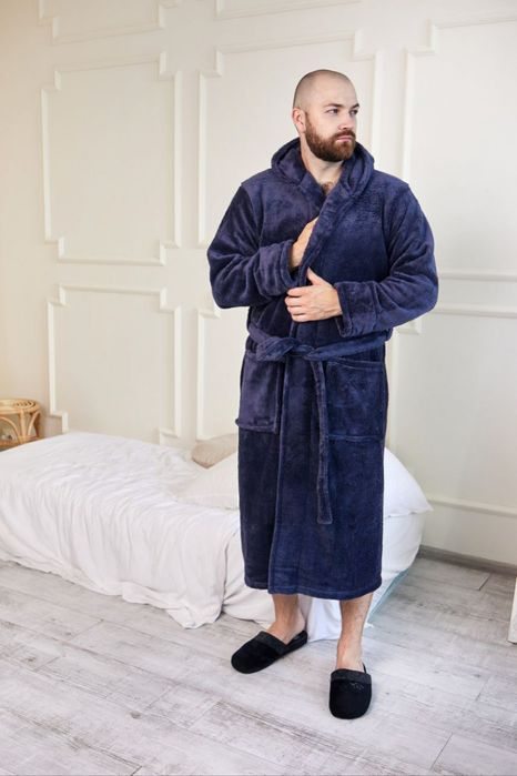 Якісний Махровий халат чоловічий теплий подарок, мужской халат 8 цвето