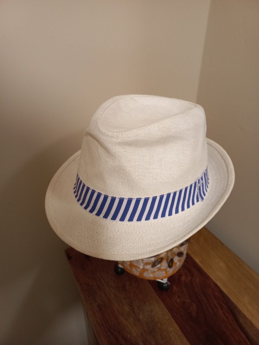 Kapelusz biały płócienny czapka
