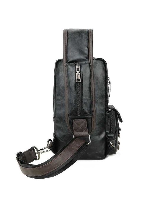 Чоловіча мужская кожаная сумка барсетка мужской рюкзак на плече ранец