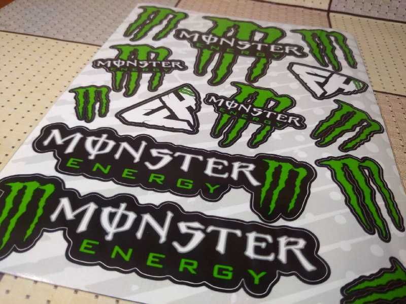 Комплект наклейок на мото пластик MONSTER Energy