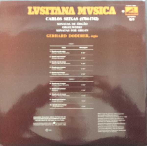 Vinil: Sonatas de Orgão Lusitana Musica III Carlos Seixas / G. Doderer
