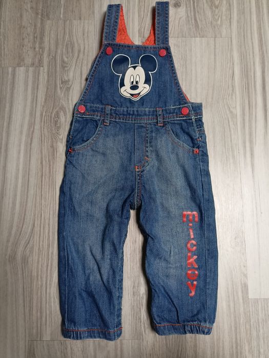 Ogrodniczki jeansowe mickey 80