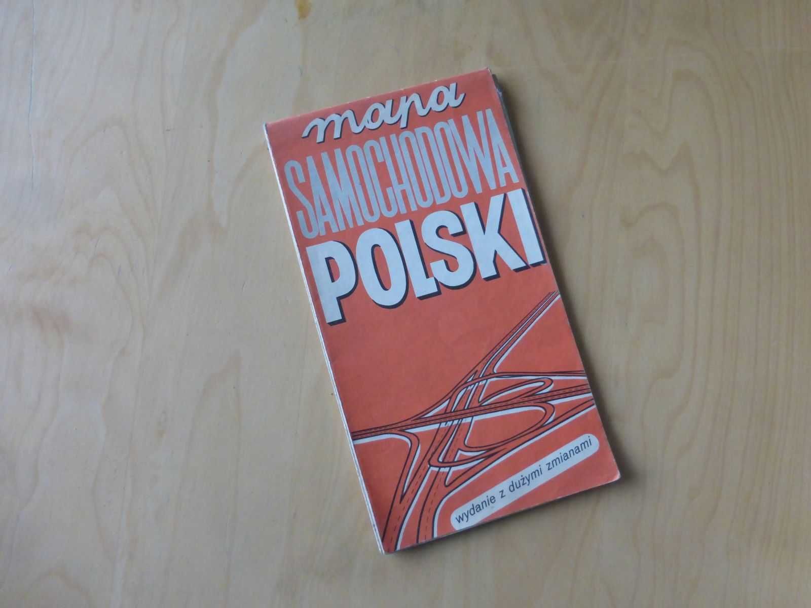 Mapa samochodowa Polski. rok 1983
