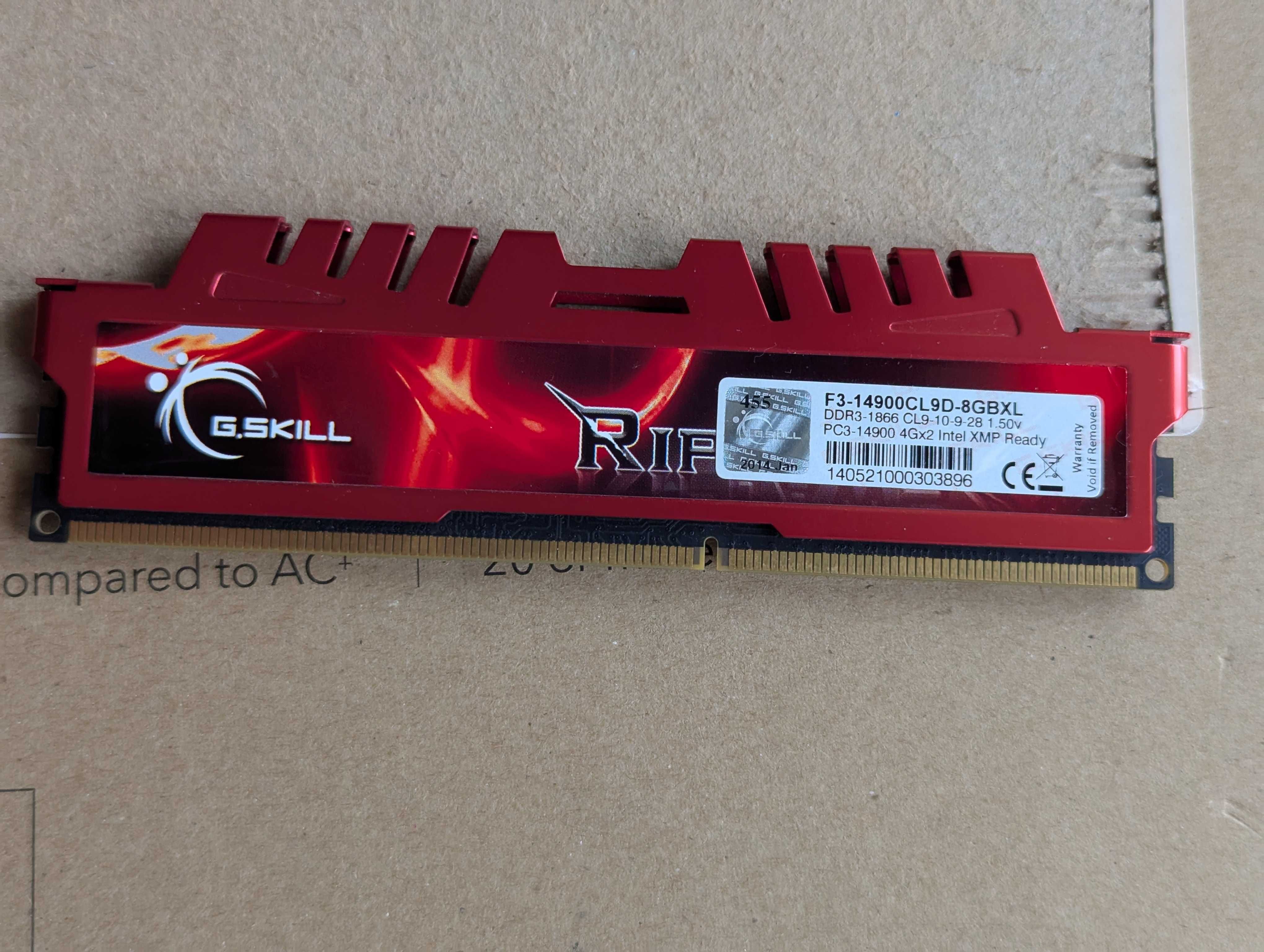 G.Skill Ripjaws F3 DDR3 4GB 1866 Mhz CL9 PC14900 intel XMP