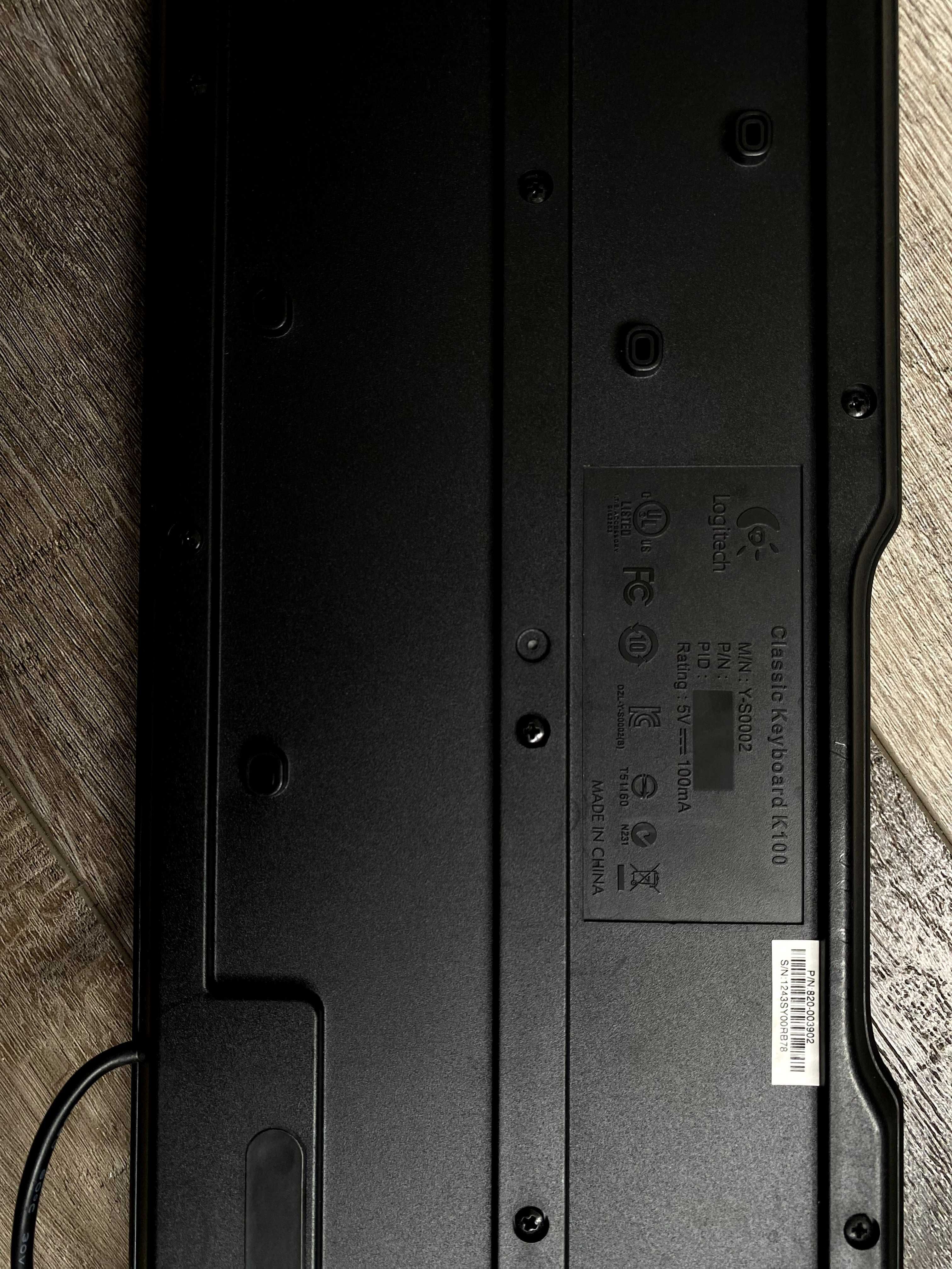Клавіатура дротова Logitech K100