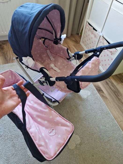 Wózek dla lalki berjuan la nina granatowo różowy