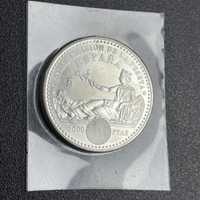 Срібна монета останній випуск 2000 песет 2001р Іспанія 18гр