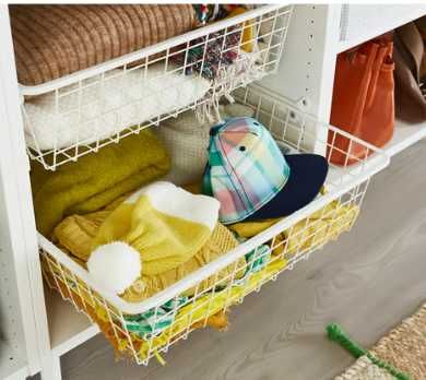 2 cestos para roupeiro IKEA c/calhas