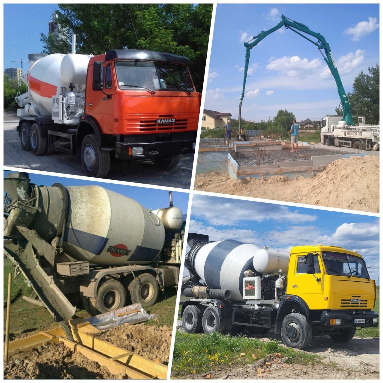 БЕТОН Бородянка БЕТОНОНАСОС Газоблок Цемент Кільця ФБС-блоки Цегла