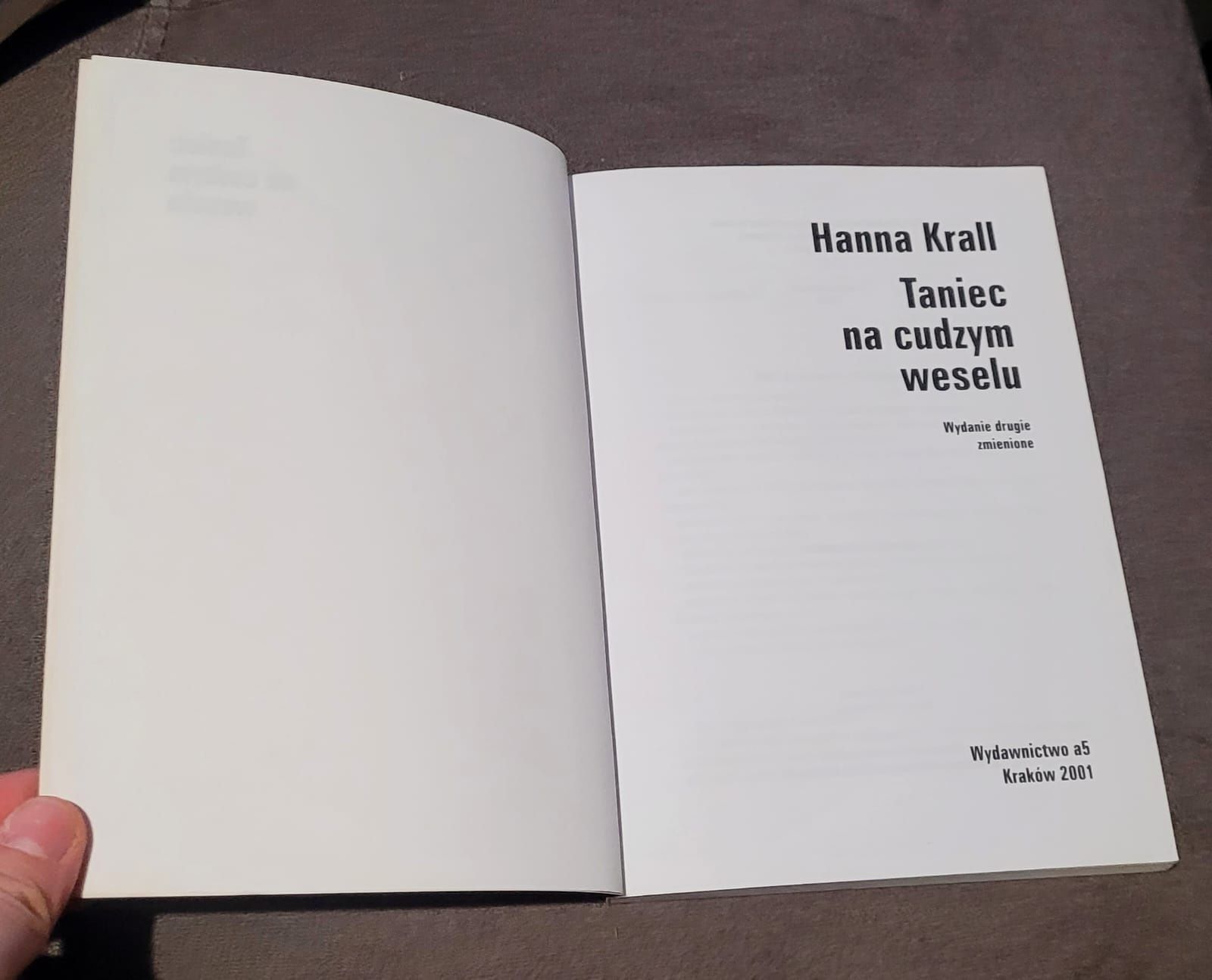 Książka " Taniec na cudzym weselu " Hanna Krall