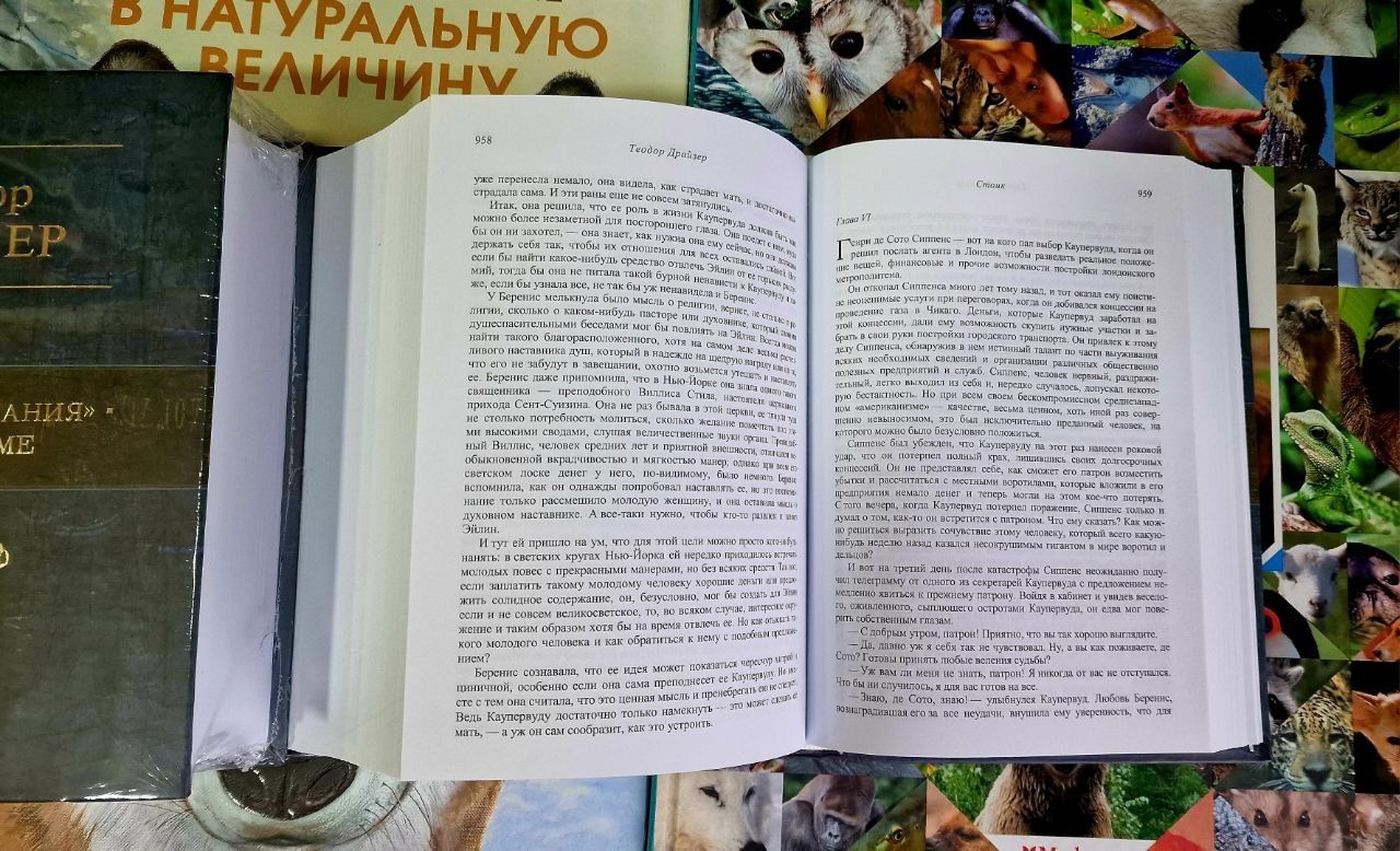 Теодор Драйвер в книжном переплёте 3 части Финансист, Титан, Стоик