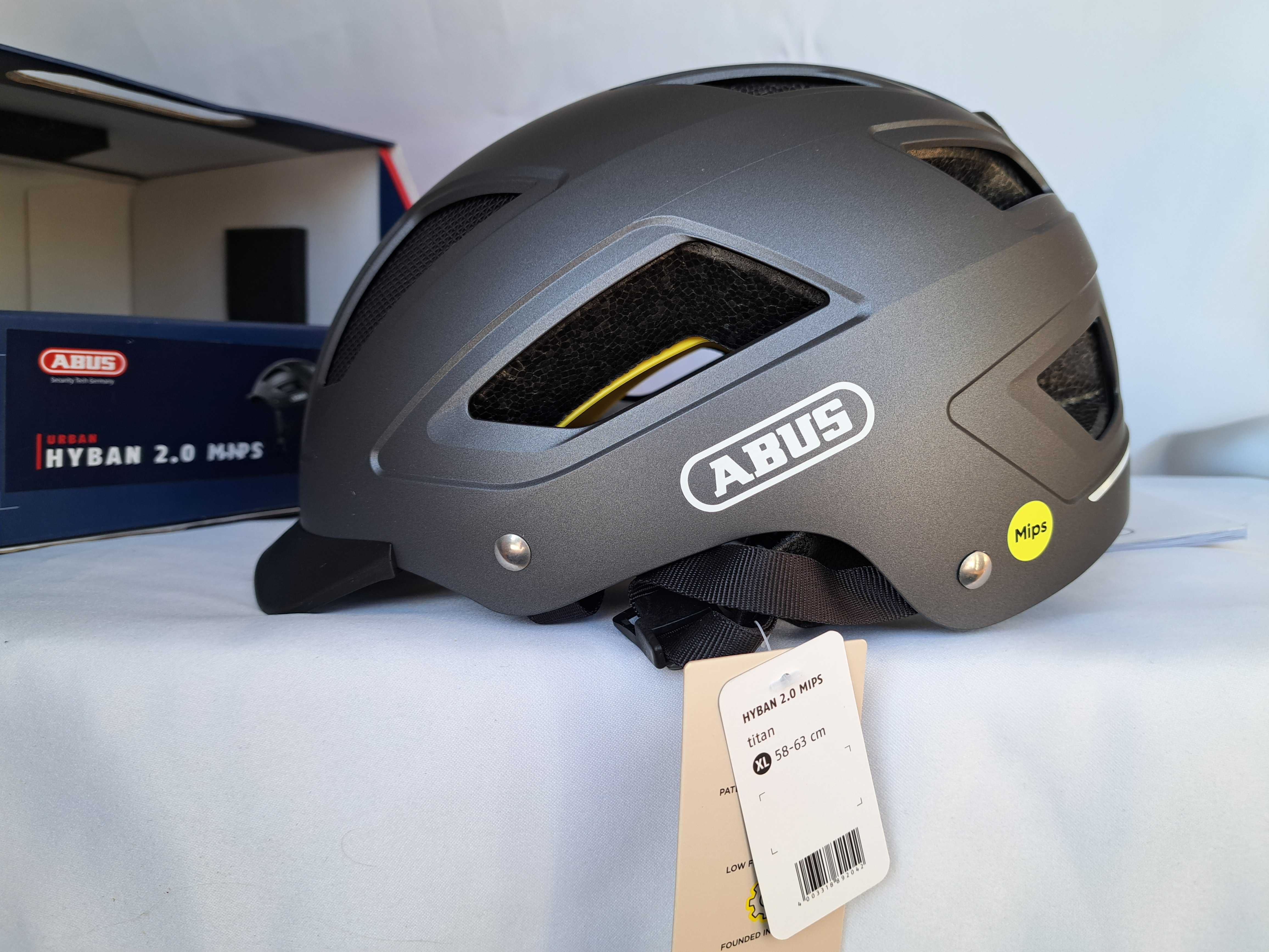 Kask rowerowy Abus Hyban 2.0 Mips Titan XL 58-63cm