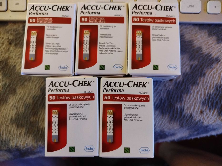 Paski testowe Accu-Chek Performa 250 szt. (5 opakowań) nowe
