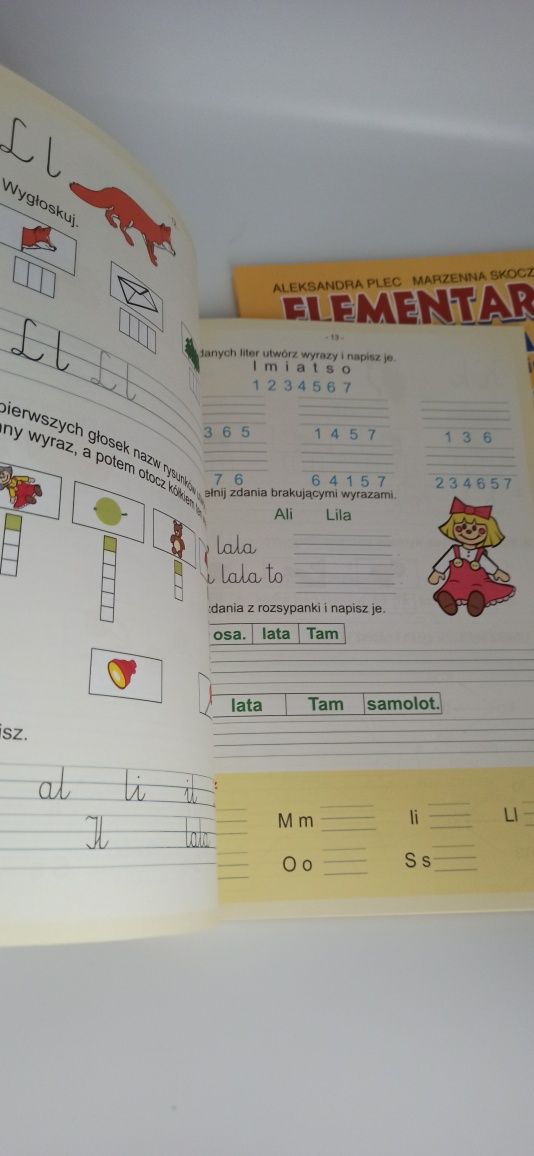 Elementarz_ćwiczenia w pisaniu i czytaniu ,Literolandia Workbook- Poli