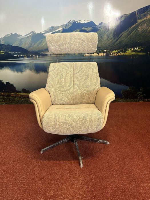 N:14.   Fotel relax, skóra naturalna. Skórzany Nowy.