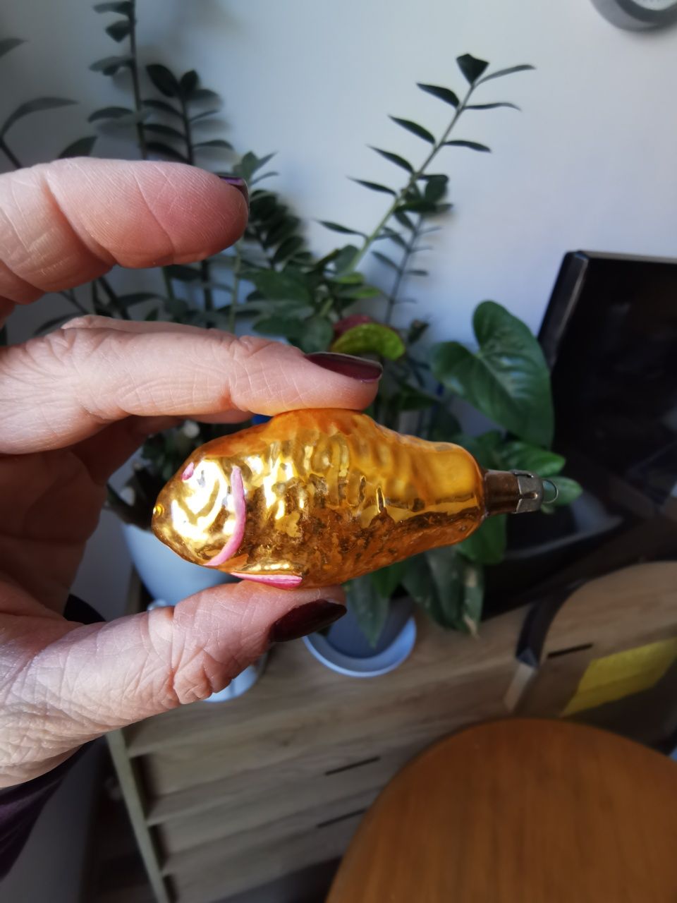 Stare bombki choinkowe z prl rybki