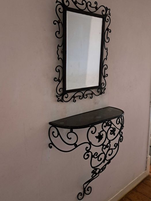 MESA e ESPELO de entrada em Ferro Forjado