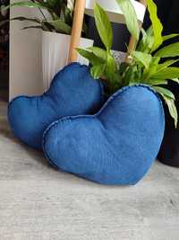 Poduszki serca , jeansowe