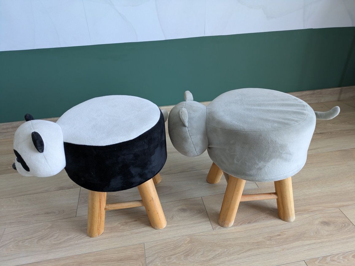 Pufy dla dzieci panda i kot