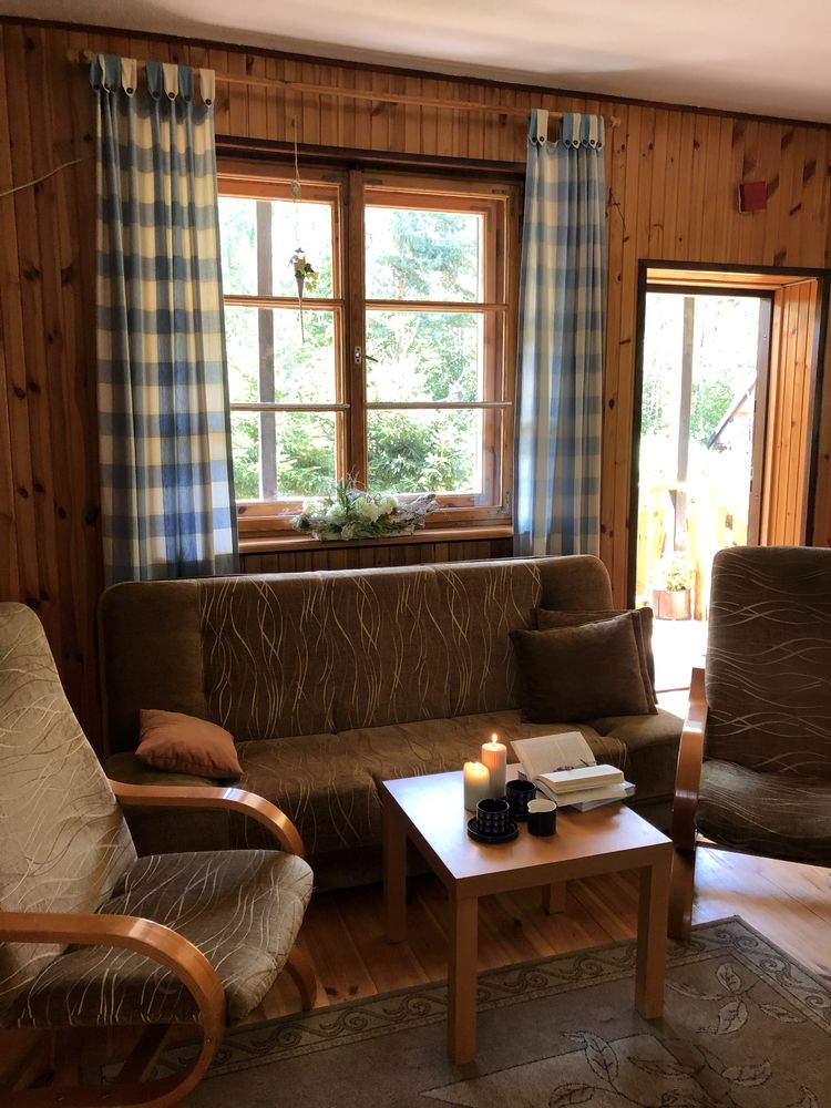 Dom letnisowy na Mazurach, Kotkowo, w lesie niedaleko jeziora Gil