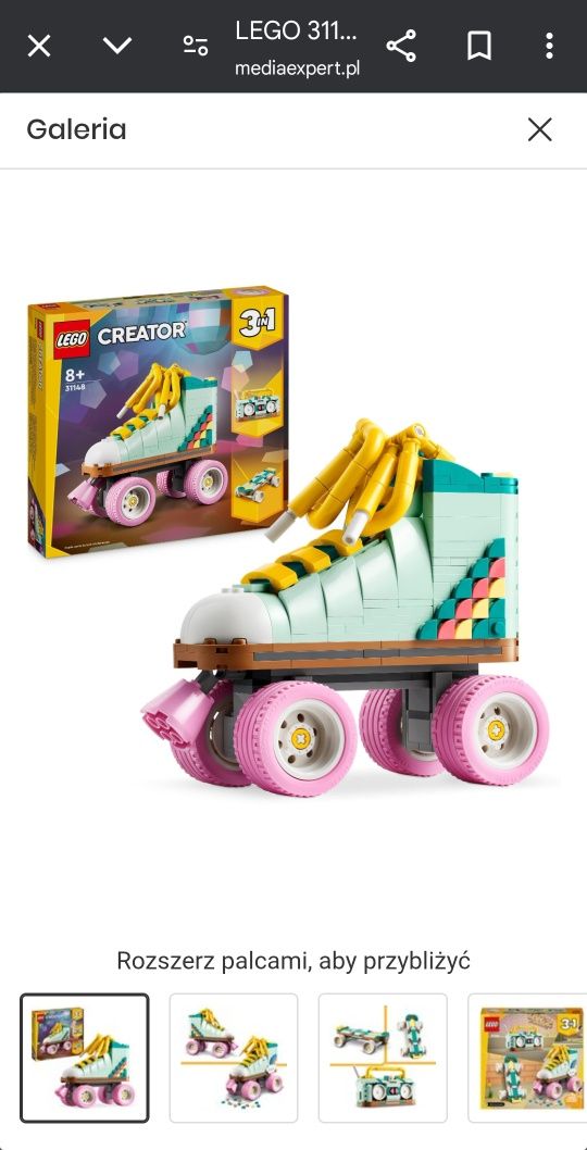 Lego 31148 części wrotki Ledy