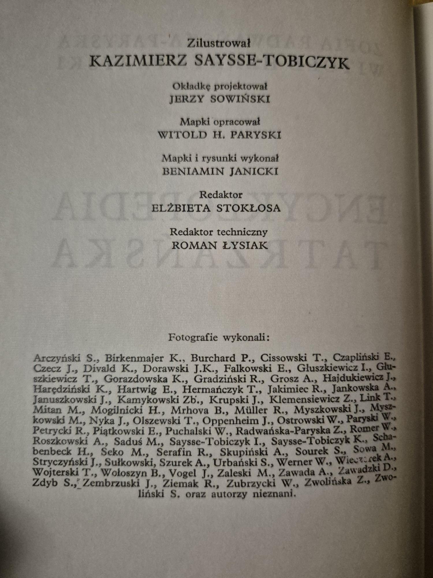 Encyklopedia tatrzańska Zofia i Witold Paryscy