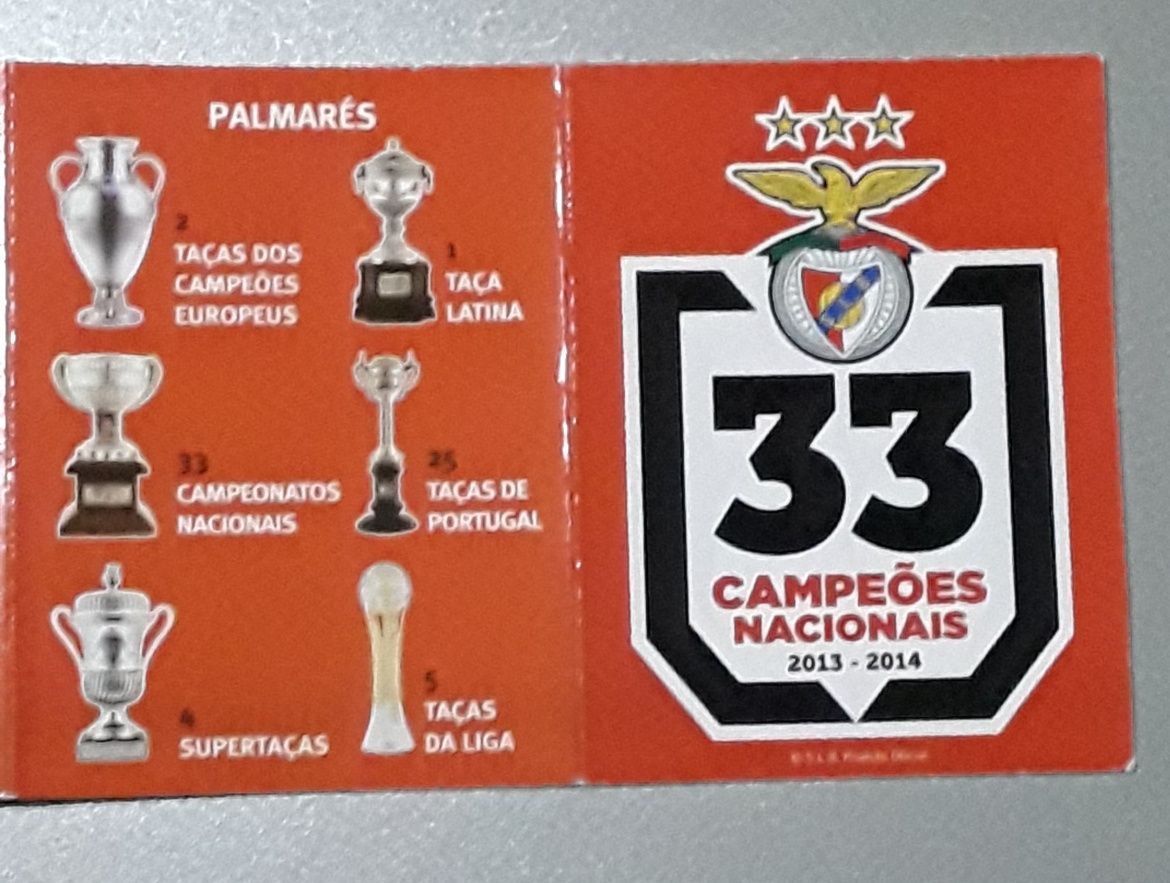 Calendário de bolso Liga 2014,2015 S L Benfica