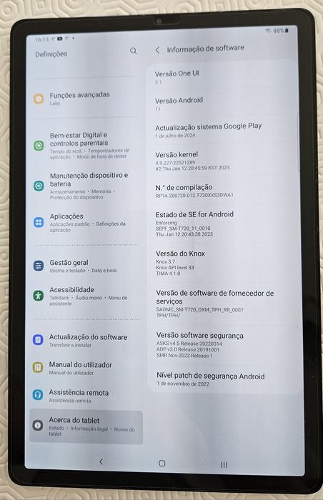 Tablet Samsung S5e + capa teclado