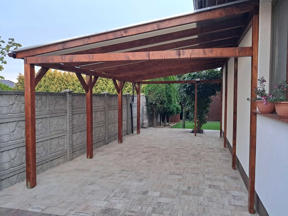 Zadaszenie tarasu,pergola tarasowa,dach,taras,poliweglan,KVH,BSH