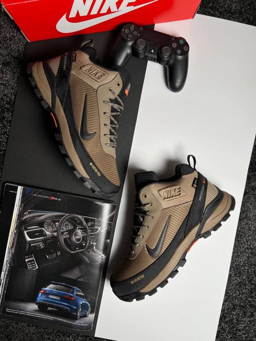 Чоловічі кросівки найк на хутрі Nike Rivah Fur Coyote Black [41-46]