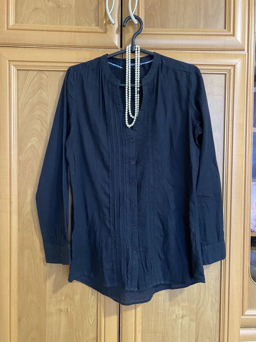 Czarna koszula bluzka tunika Massimo Dutti 100% bawełna M długi rękaw