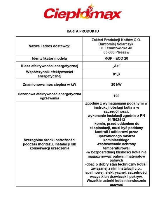 Kocioł CO 20kW Pellet Piec V klasa dotacja automatyczne rozpalan