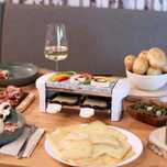 Wielofunkcyjna maszyna do raclette dla 2 osób biała