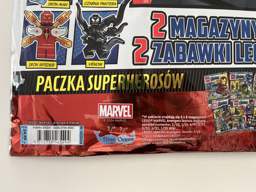 Lego Marvel Avengers nowe komiksy 2 gazetki + Lego figurki