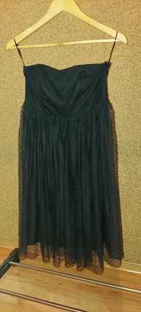 Czarna sukienka bez ramiączek (posiadam ramiączka)