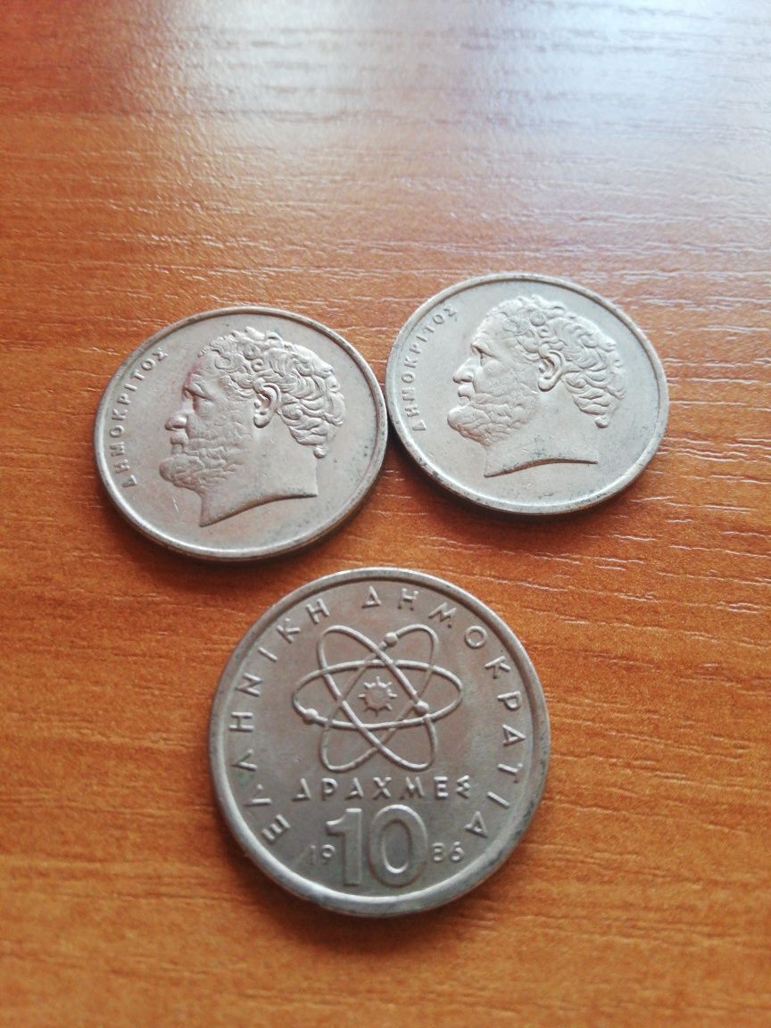Moneta 10 Drachmes Greece 1986(3sztuki)