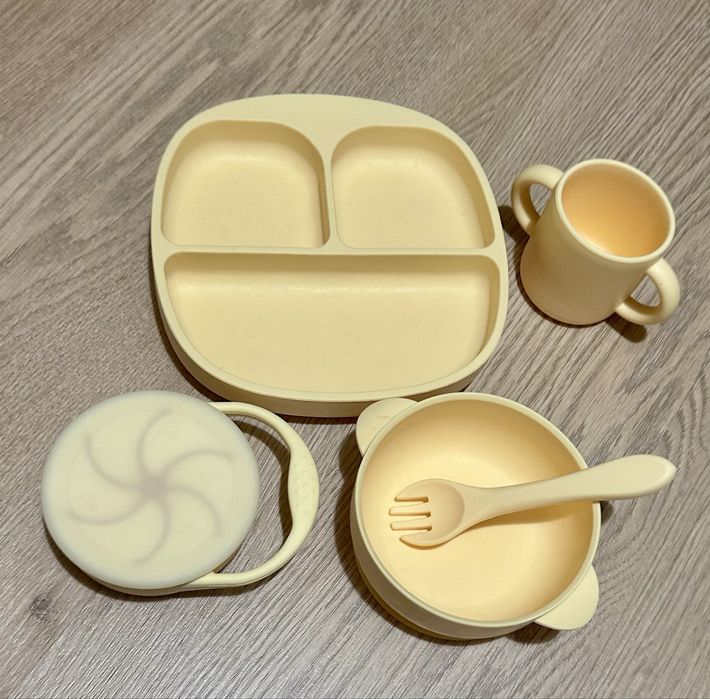 Набір дитячого посуда( еко силікон), силіконовий посуд