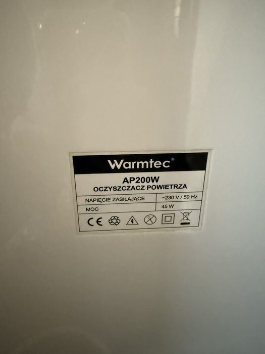 Oczyszczacz powietrza Warmtec z lampa UV AP200W