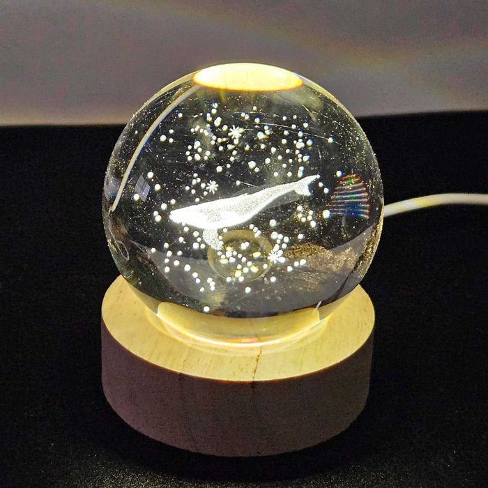 candeeiro de cristal de baleia