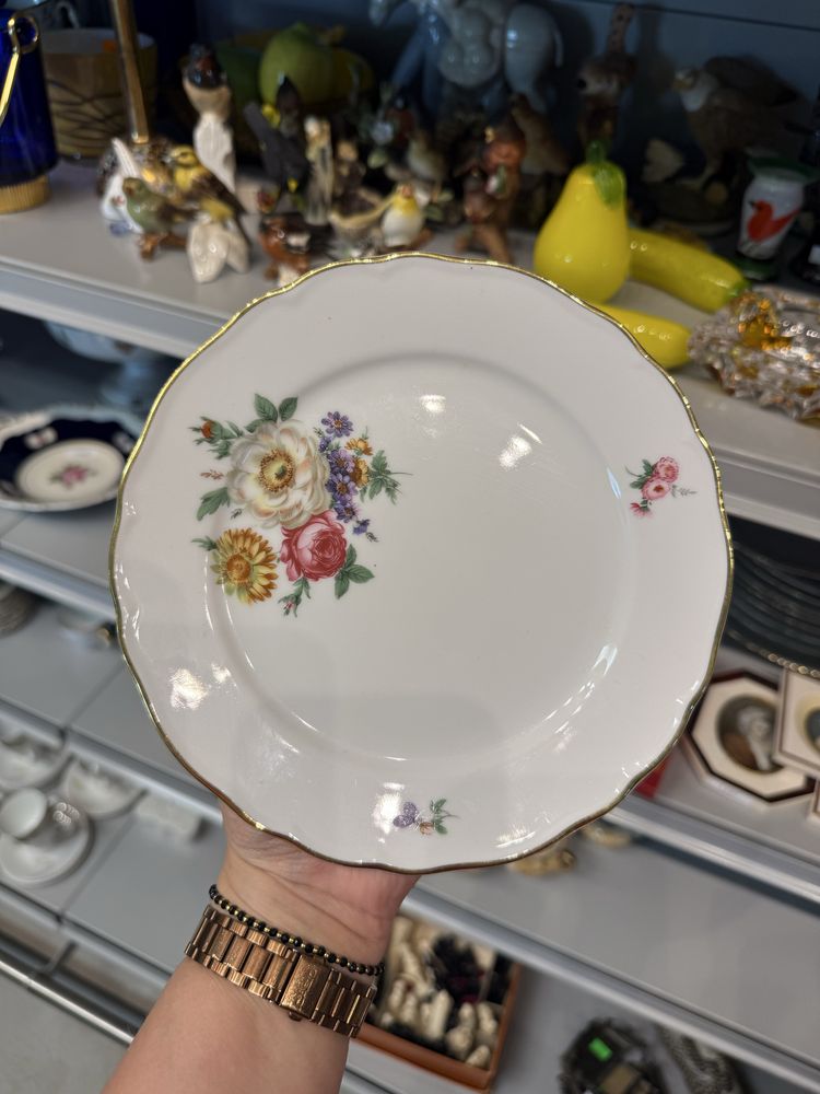 Serwis porcelanowy Tirschenreuth śniadanie herbata kawa kwiaty 1573
