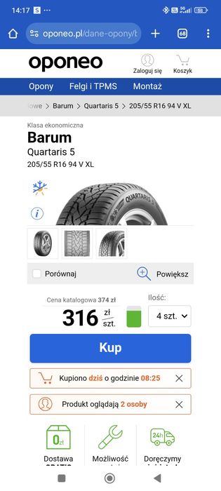 205/55r16 wielosezon, 195/50r15 lato zima